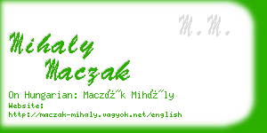 mihaly maczak business card